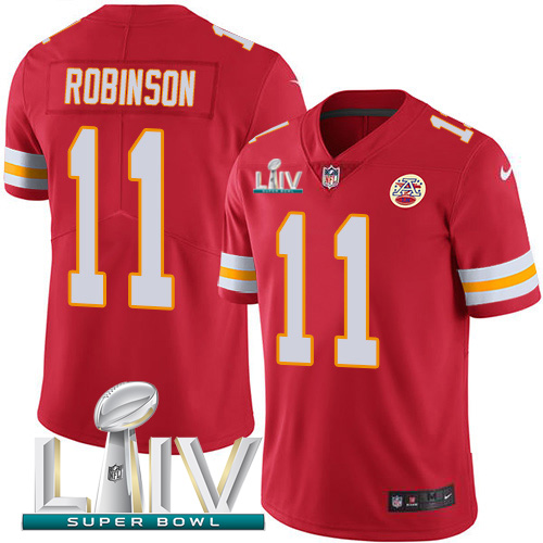 Kansas City Chiefs Nike #11 Demarcus Robinson Red Super Bowl LIV 2020 Team Color Youth Stitched NFL Vapor Untouchable Limited Jersey->youth nfl jersey->Youth Jersey